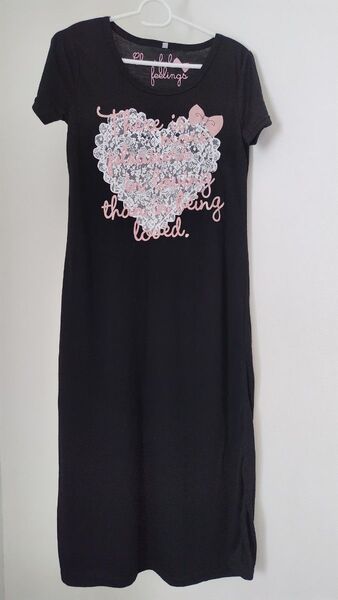 Tシャツ ワンピース 半袖 ブラック