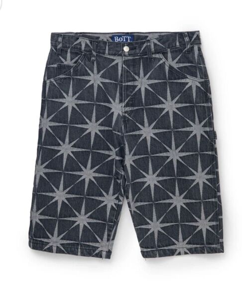 BoTT Sparkle Jacquard Denim Shorts black ショートパンツ デニム