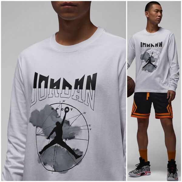 NIKE ナイキ JORDAN ジョーダン 長袖 Tシャツ コットン プリント Dri-FIT メンズL◆新品未使用タグ付正規品◆