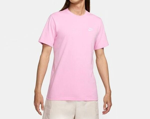 NIKE ナイキ 半袖Tシャツ スポーツウェア ワンポイント スポーツ等 コットン ピンク サイズM◆新品未使用タグ付正規品◆