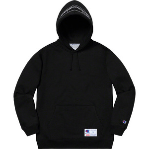 国内正規 19ss 黒 S Supreme x Champion Outline Hooded Sweatshirt Black Hoodie シュプリーム チャンピオン パーカー フーディ 新品