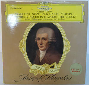 90726P 12LP★カール・リヒター/JOSEPH HAYDN/SYMPHONIES NO.94 SURPRISE AND NO.101 THE CLOCK/Grammophon★SMG-2040 