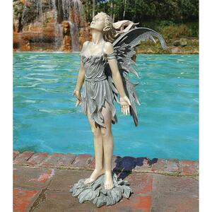 美しい妖精の像　インテリア置物西洋彫刻少女像女性像エクステリア屋外ガーデン飾り装飾品オブジェフェアリー洋風オーナメント装飾造形美