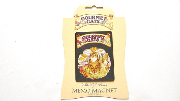 イギリス製 猫のマグネット E グルメ キャット メモ マグネット GOURMET CATS MEMO MAGNET