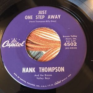 Hank Thompson and His Brazos Valley Boys 1961 US Original 7inch Two Hearts Deep In The Blues / Just One Step Away Western Swing