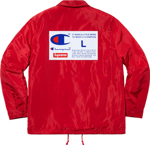 S おまけ付き Supreme x Champion Label Coaches Jacket シュプリーム チャンピオン ボックスロゴ コーチジャケット ノースフェイス