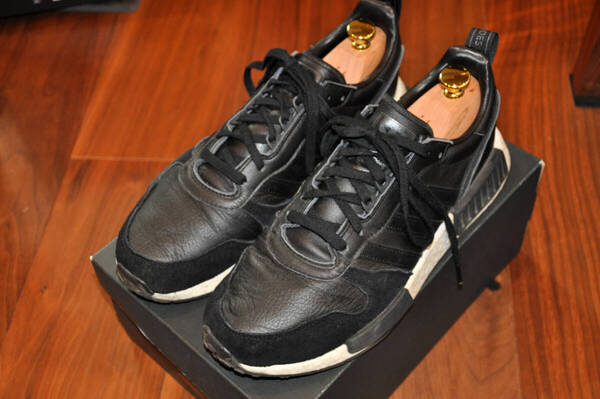美品 adidas Rising Star X R1 NMD Boost Sneaker アディダス ライジング スター ブースト 27.5 EE3655 TRIPLE BLACK NEVER MADE PACK