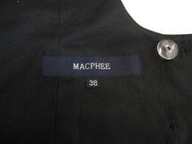 マカフィー MACPHEE トゥモローランド ベスト コットン 38 黒 C966_画像3