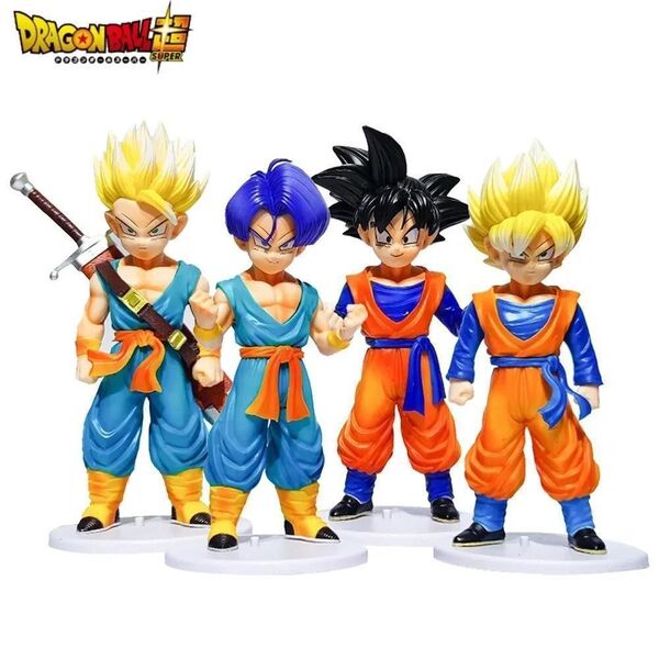 ドラゴンボールZ 4点セット:孫悟天、トランクス、超サイヤ人フィギュア