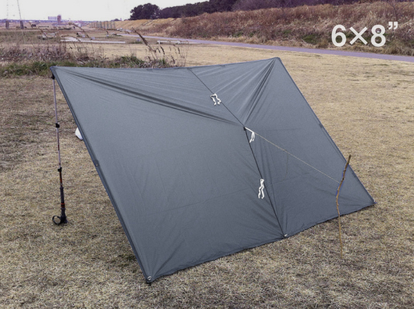EQUINOX Globe Skimmer Ultralite Tarps 6×8 Gray エキノックス グローブスキマー ウルトラライト タープ UL グレー
