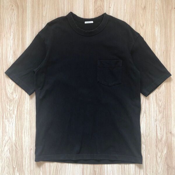 GU ジーユー メンズ レディース ユニセックス トップス Tシャツ ポケット付き 半袖 黒 ブラック M