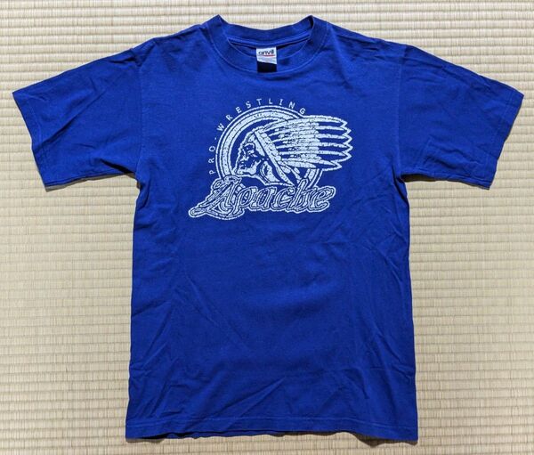 サイン入り アパッチプロレス軍 Tシャツ Sサイズ 葛西純選手 非道選手 プロレスリングFREEDOMS 青