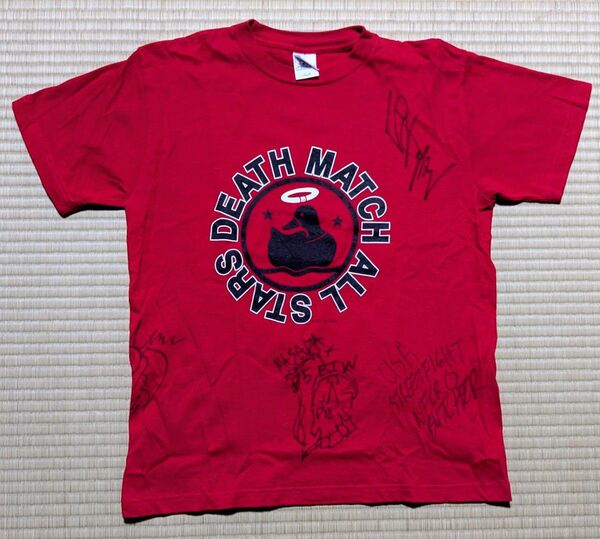 サイン入り 大日本プロレス バカ外人3選手 伊藤竜二選手 Tシャツ Sサイズ