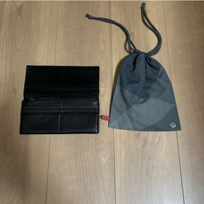 Prare Ginza プレリー銀座 長財布 黒 &おまけJALビジネスクラスアメニティー袋新品未使用