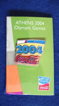 アテネ オリンピック 2004　オリジナル　ピンバッジ　★ ATHENS 2004 Olympic Games コカコーラ 　_画像1