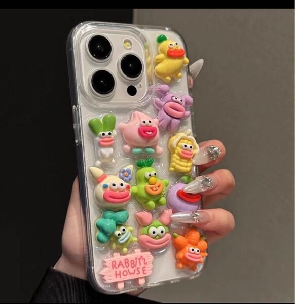 IPhone 15スマホケース おしゃれ 透明 可愛い 大人気 韓国 携帯カバー