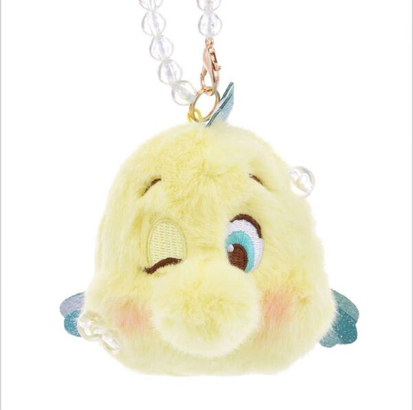 リトルマーメイド フランダー ぬいぐるみキーホルダー・キーチェーン Disney THE LITTLE MERMAID 35th
