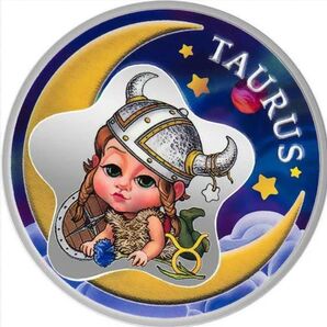 2023年ガーナ TAURUS おうし座 純銀 プルーフ銀貨 限定1000枚
