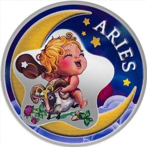 2023年ガーナ ARIES 牡羊座 純銀 プルーフ銀貨 限定1000枚