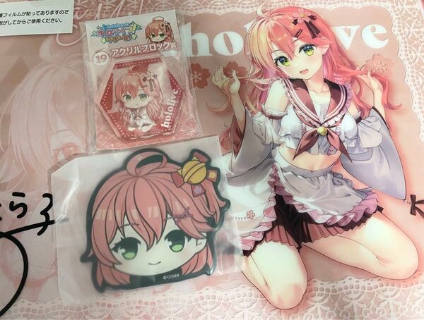 ホロライブ ホロライフ さくらみこ アクリルブロック ダイカットマグネット ビジュアルマット