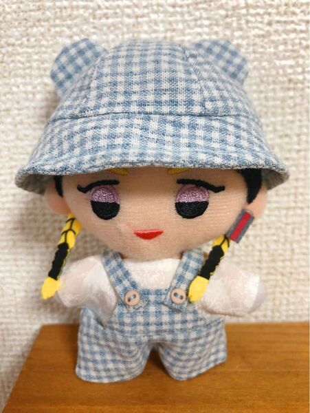 10cmぬい服 くまさん帽子(color:blue)