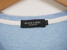 美品18SS BLACK LABEL CRESTBRIDGEブラックレーベル クレストブリッジ ニット ポケット Tシャツ 半袖カットソー 51P37－737－24水色903I_画像4