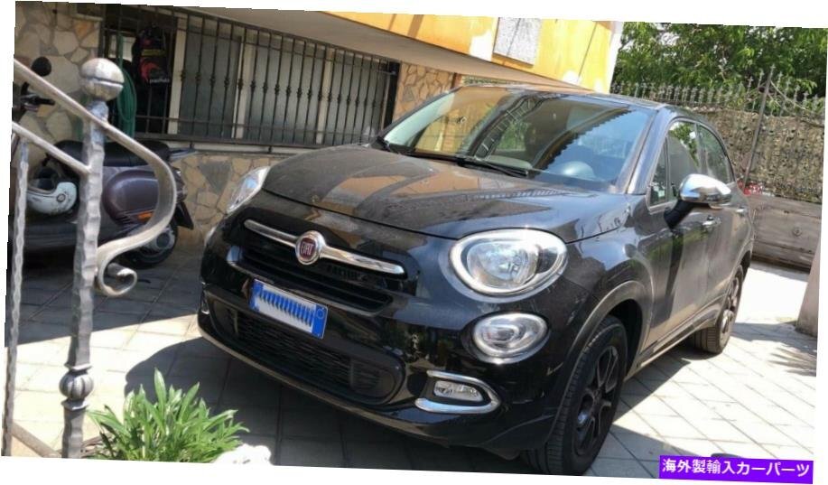 フィアット500XカーアクセサリークロームフロントライトカバーフォグライトランプステッカーFor Fiat 500x Car Accessories Chrome Front