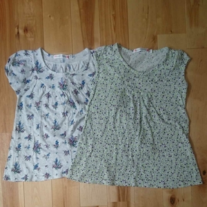 * beautiful goods UNIQLO× Laura Ashley *UT floral print short sleeves T-shirt 110 size set cotton 100%