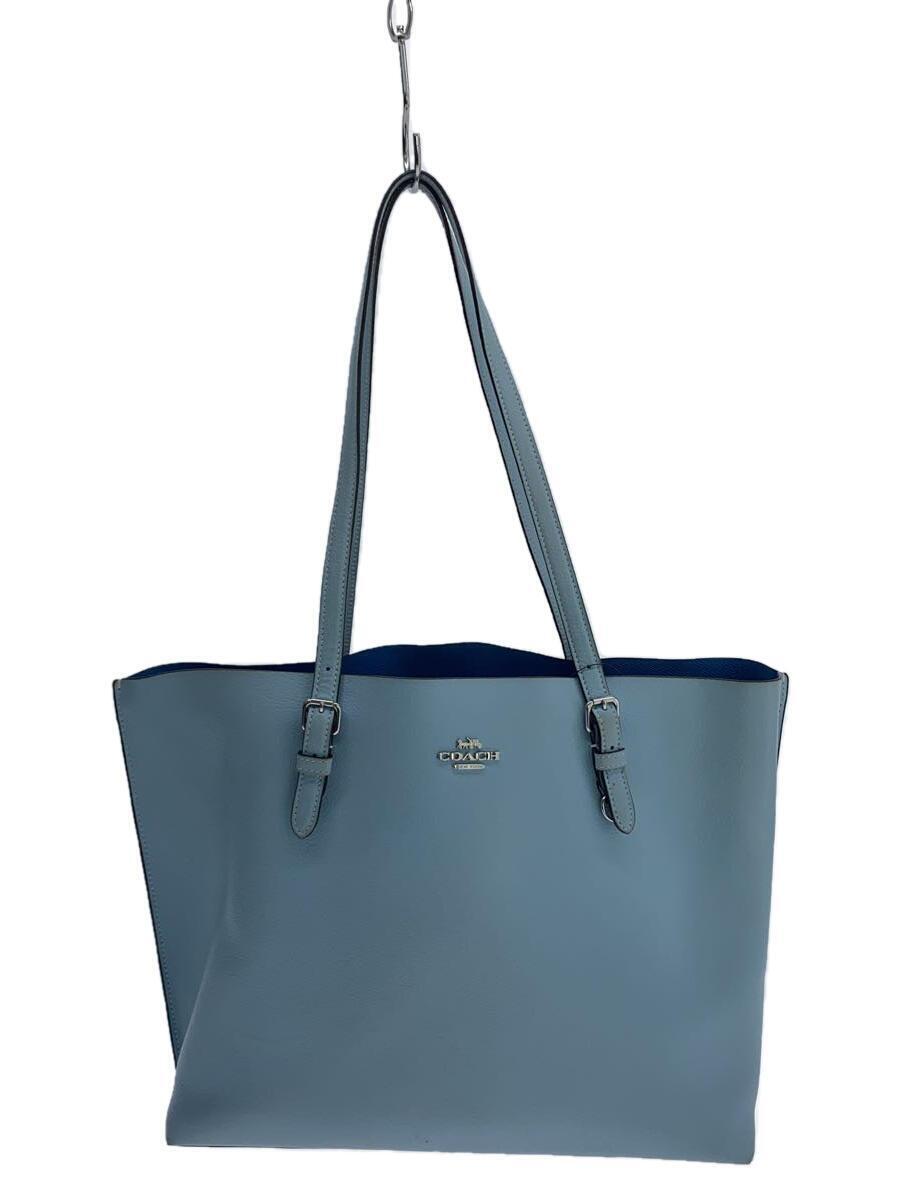 COACH◆トートバッグ/レザー/BLU/1671
