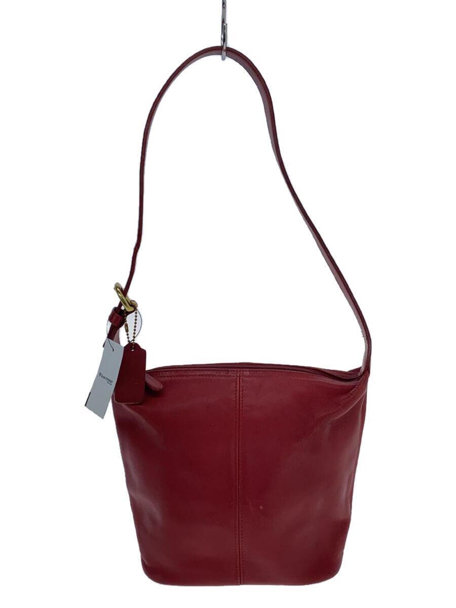 COACH◆ショルダーバッグ/レザー/RED/無地/4148