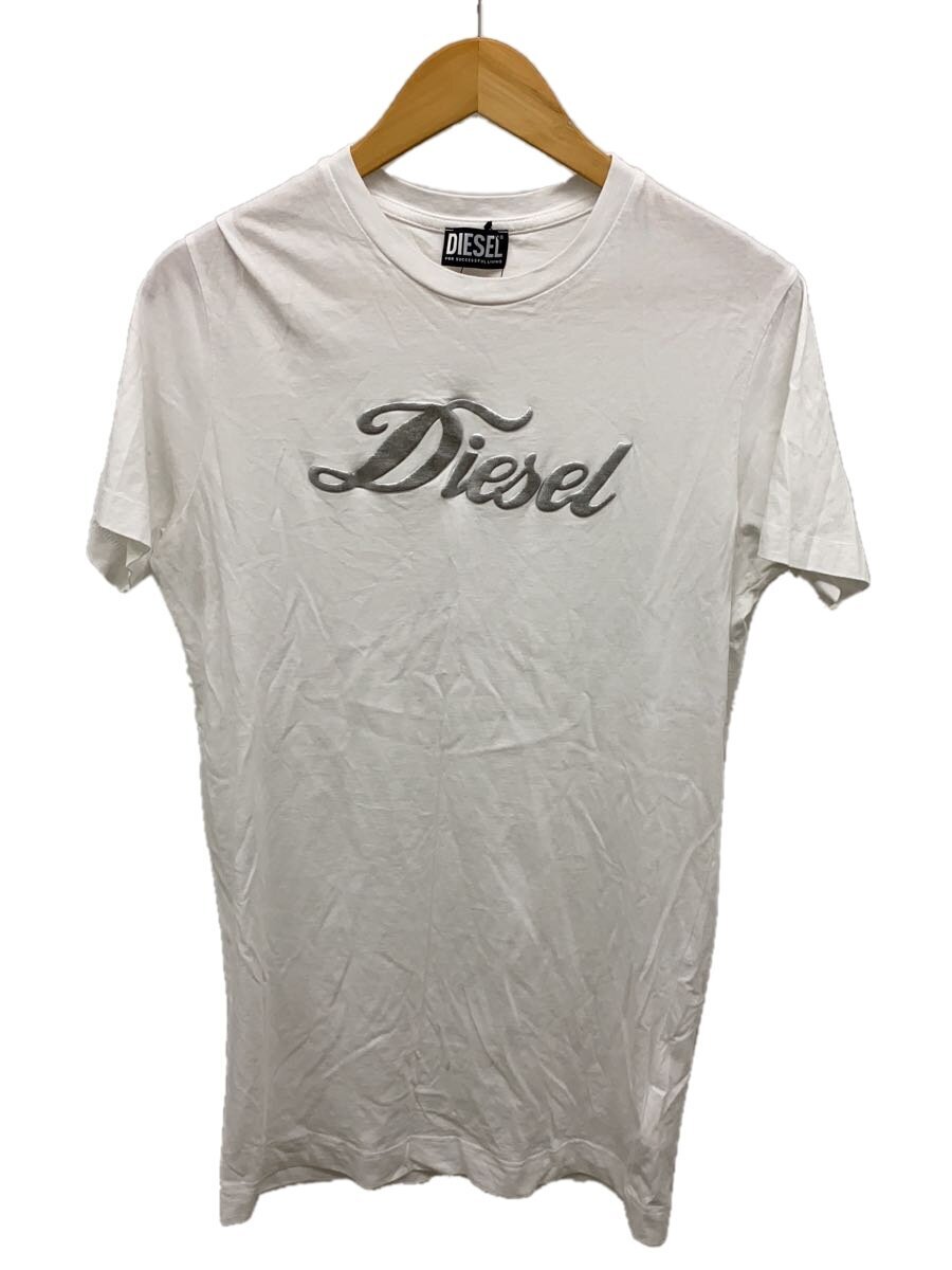 DIESEL◆半袖ワンピース/XS/コットン/WHT/無地/D-EGOR-MEW