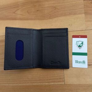 mareffi 名刺入れプレリーシミズ レザー 牛革 ブラック ★