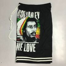 DBR3I. デザインハーフパンツ フリーサイズ ボブマーリー ④ BOB MARLEY ショートパンツ ユニセックス_画像3