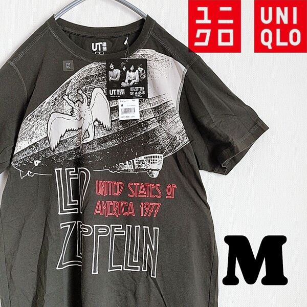 ユニクロ UT レッドツエッペリン 飛行船 半袖 Tシャツ M チャコール