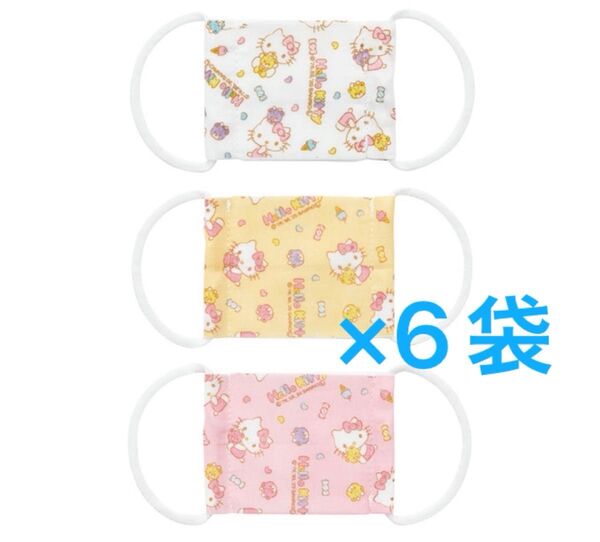 サンリオ キティ キティちゃん ガーゼマスク ベビーマスク マスク 3枚セット×6袋