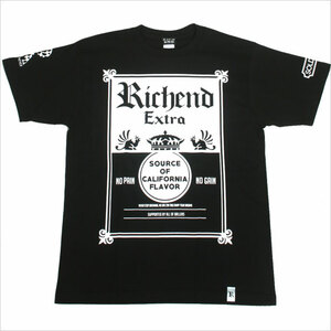 RICHEND リッチエンド Ｔシャツ【EXTRA エクストラ】ブラック×ホワイト（サイズ：S）アメージング 服 黒 白 モノトーン メンズ レディース