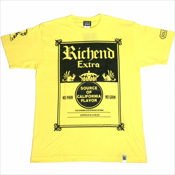 RICHEND/リッチエンド Ｔシャツ【EXTRA/エクストラ】レモンイエロー×ブラック サイズ：M イエロー 黄色 黒 ストリート アメージング 服