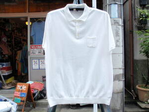 美品！日本製　DETOUR（デトワー）　白いデザインポロシャツ　サイズ50