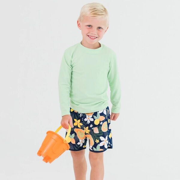 RUGGED BUTTS 2024新作into the Tropics Dolphin Hem Swim Trunks