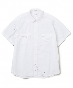 [ tag attaching new goods ]BEDWINbedo wing CHAMBRAY PRISONER SHIRT FD WILK WHITE SIZE 2