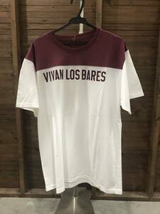 【タグ付き新品】BUENAVISTA ブエナビスタ VIVAN LOS BARES FOOTBALL-1 Tee D-RED T-SHITS SIZE L 鯉口