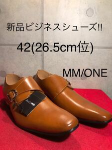 【売り切り!!送料無料!!】A-44新品!!MM/ONEビジネスシューズ!!42(26.5cm位)激安!!お洒落!!