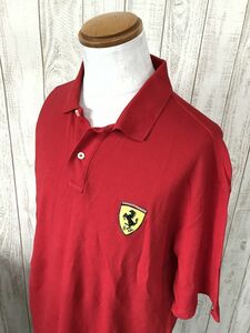  recommendation *[ collaboration polo-shirt ]FILA× Ferrari F1 supercar Italy made red L