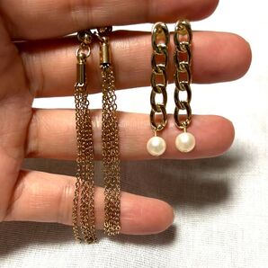 レスブリス ピアス ゆれる シンプル ゴールド系 2点セット