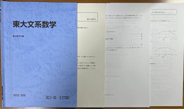 駿台 2022 夏期講習 森茂樹 東大文系数学