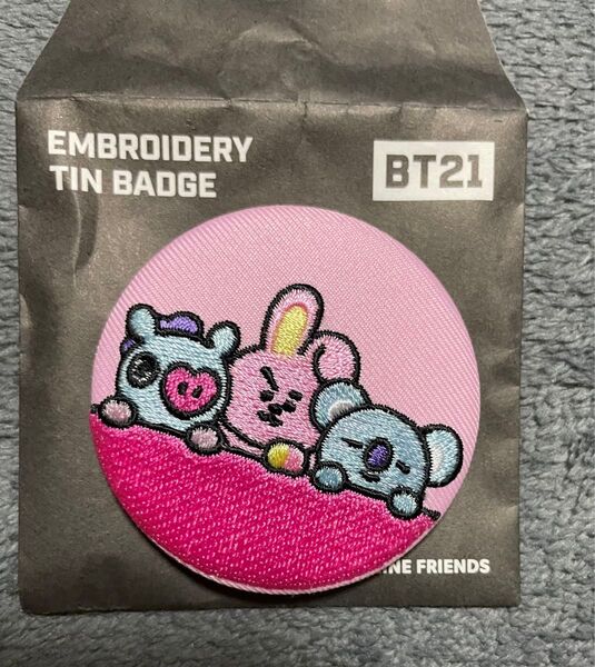 bt21 EMBROIDERY TIN BADGE 刺繍 缶バッジ