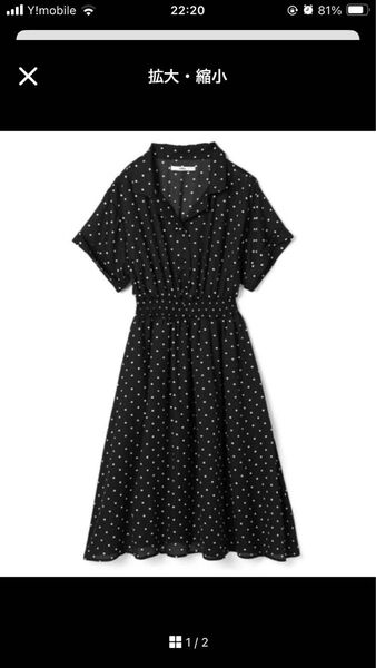【グレイル GRL】ドットスキッパーシャツワンピース