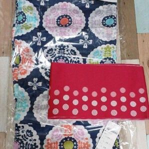 最終値下げ3999円☆新品☆キスミス1万程の浴衣+リバーシブル半幅帯コンパクトにネコポス