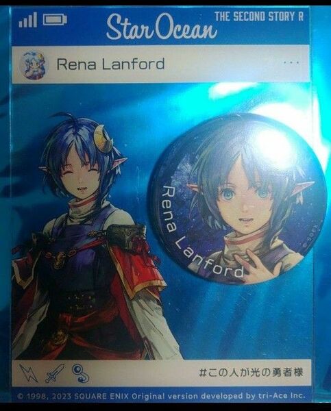 スターオーシャンセカンドストーリーR レナ 缶バッジ クリアカード