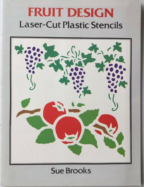 STENCIL■ARTBOOK_OUTLET■85-066★送料無料 新品 ステンシル フルーツデザイン レザーカット プラスチックプレート 3枚組 FRUIT DESIGN